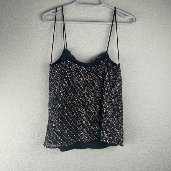 Parker Silver Sequin Camisole Top with NWT - Picture 2 of 7